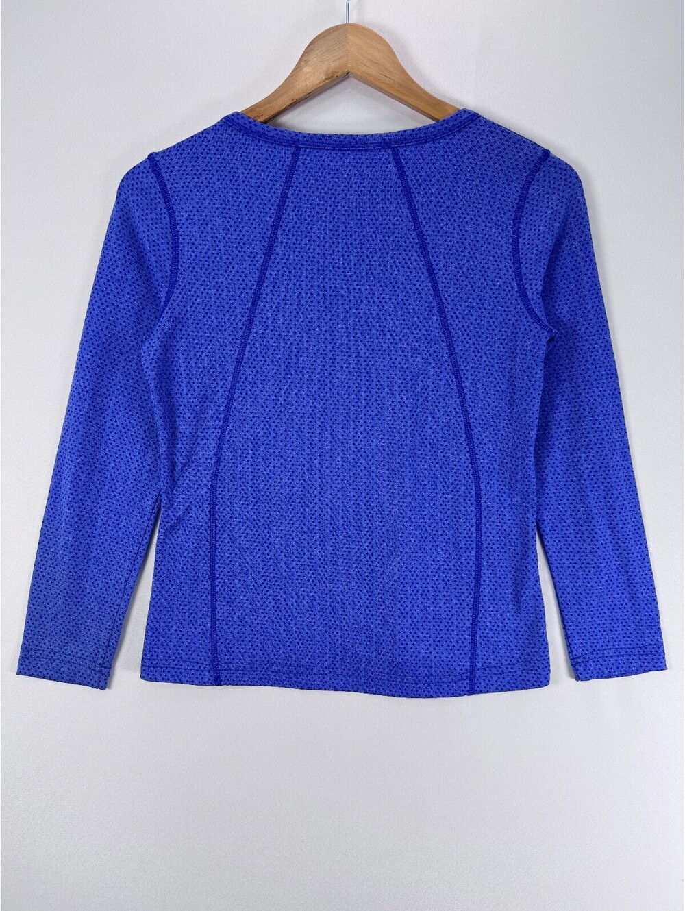 Talbots Active Top Women Petite Small Blue Long Sleeve Mesh Quick Dry Workout - Picture 3 of 6